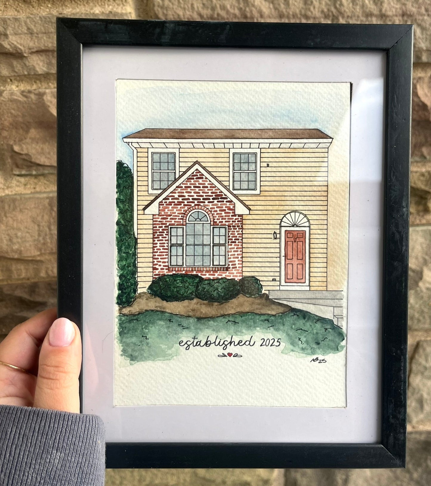 Custom House Watercolor Painting