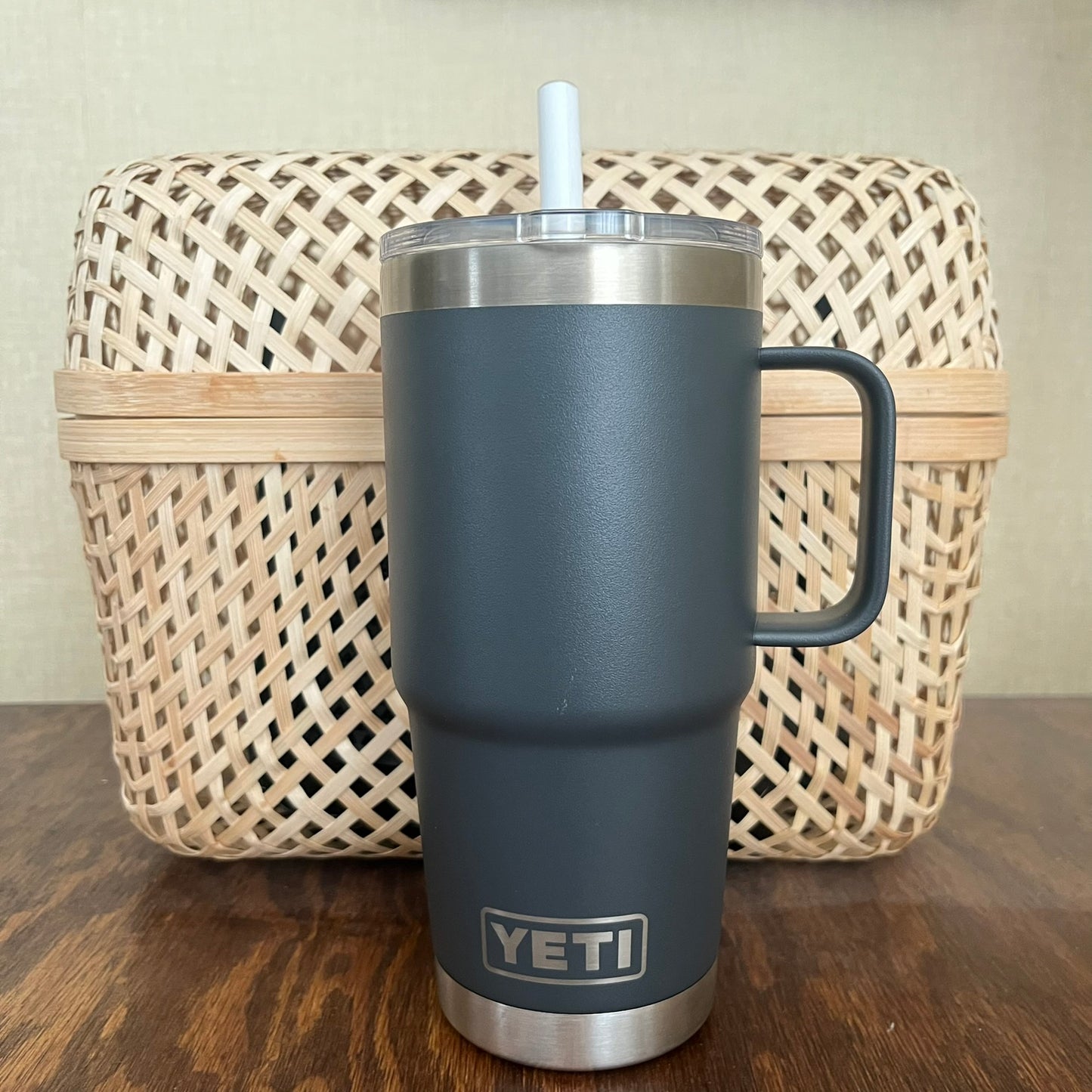 Charcoal 25oz. Yeti Rambler Mug Geometric Deer Tumbler