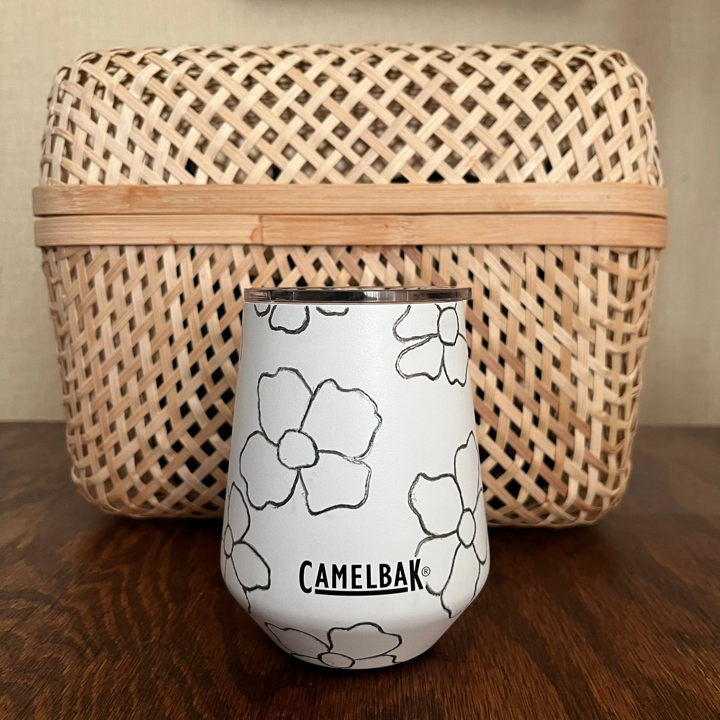 White 12oz. CamelBak Full Flower Wine Tumbler