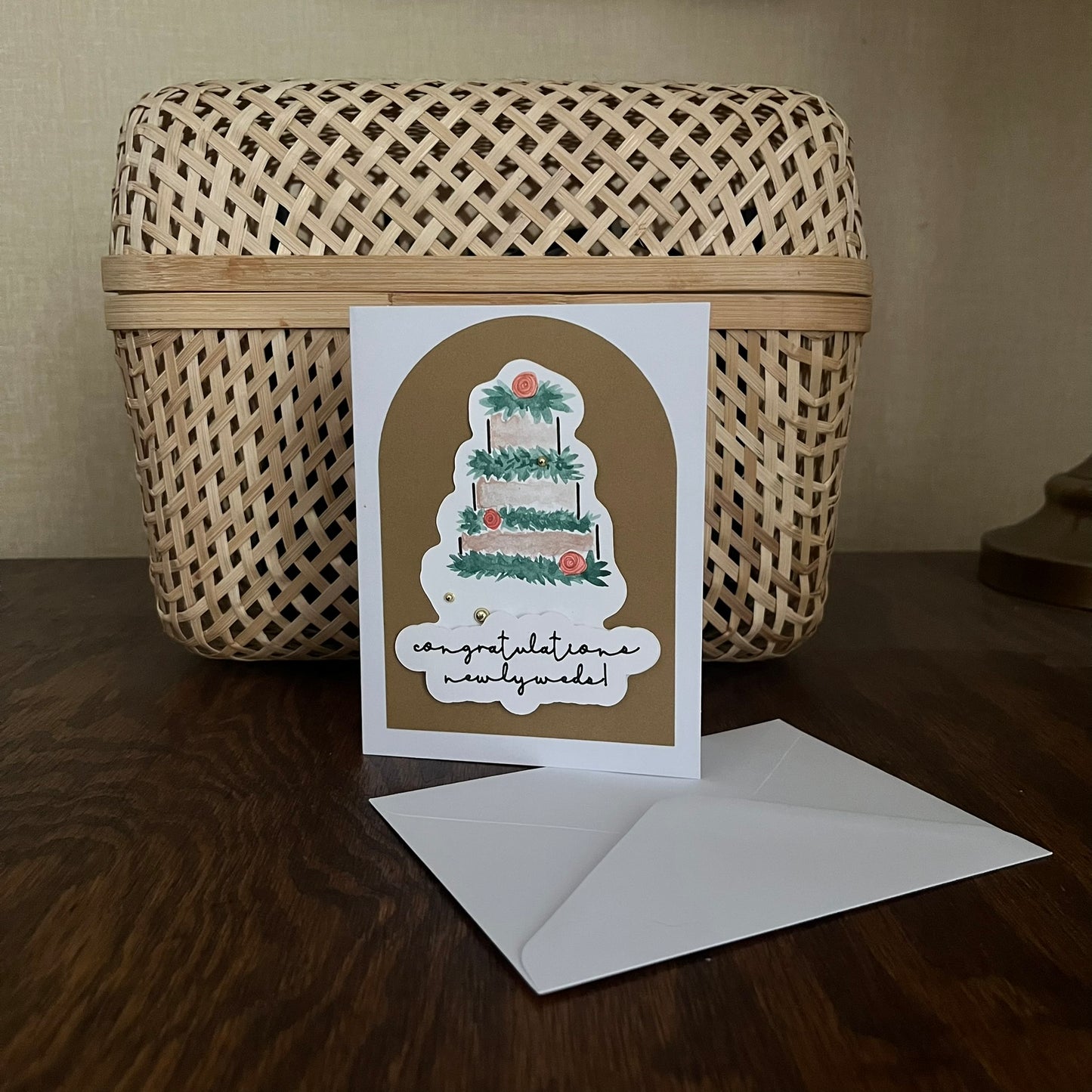 Congratulations Newlyweds Cake Card