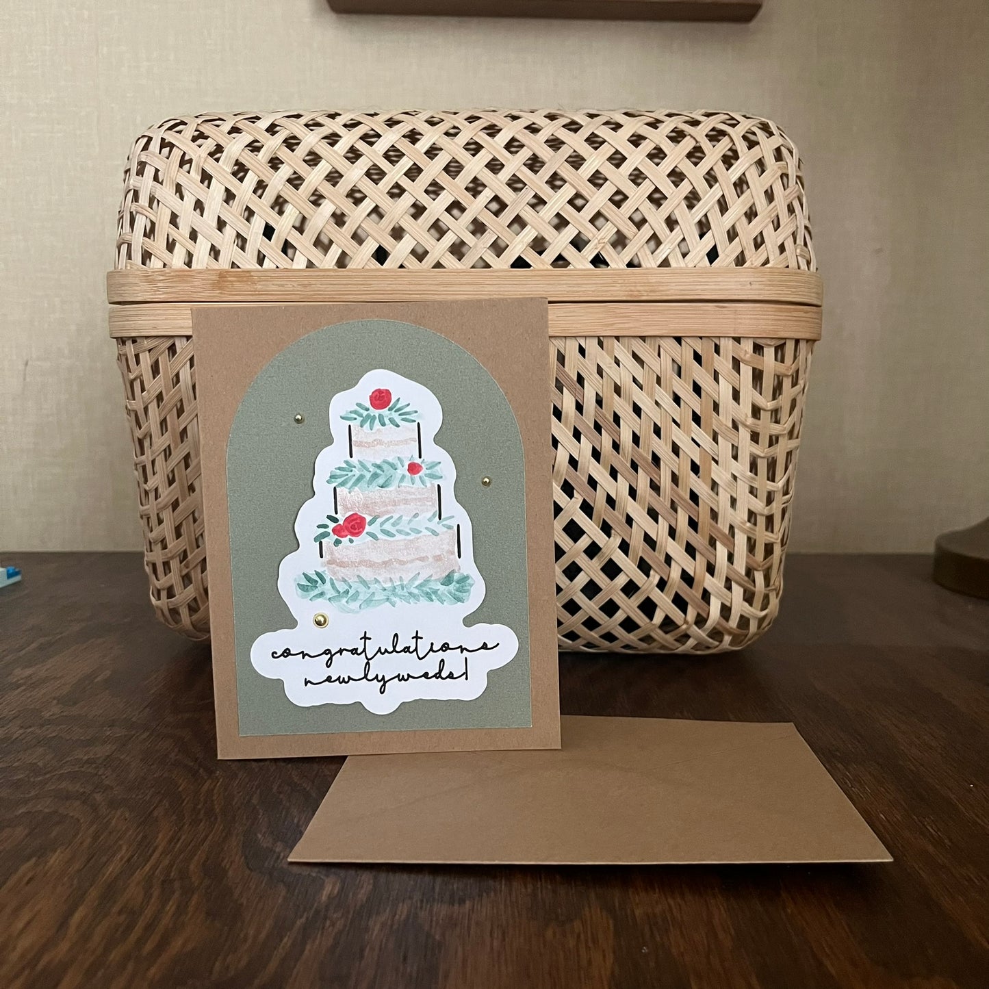 Congratulations Newlyweds Cake Card