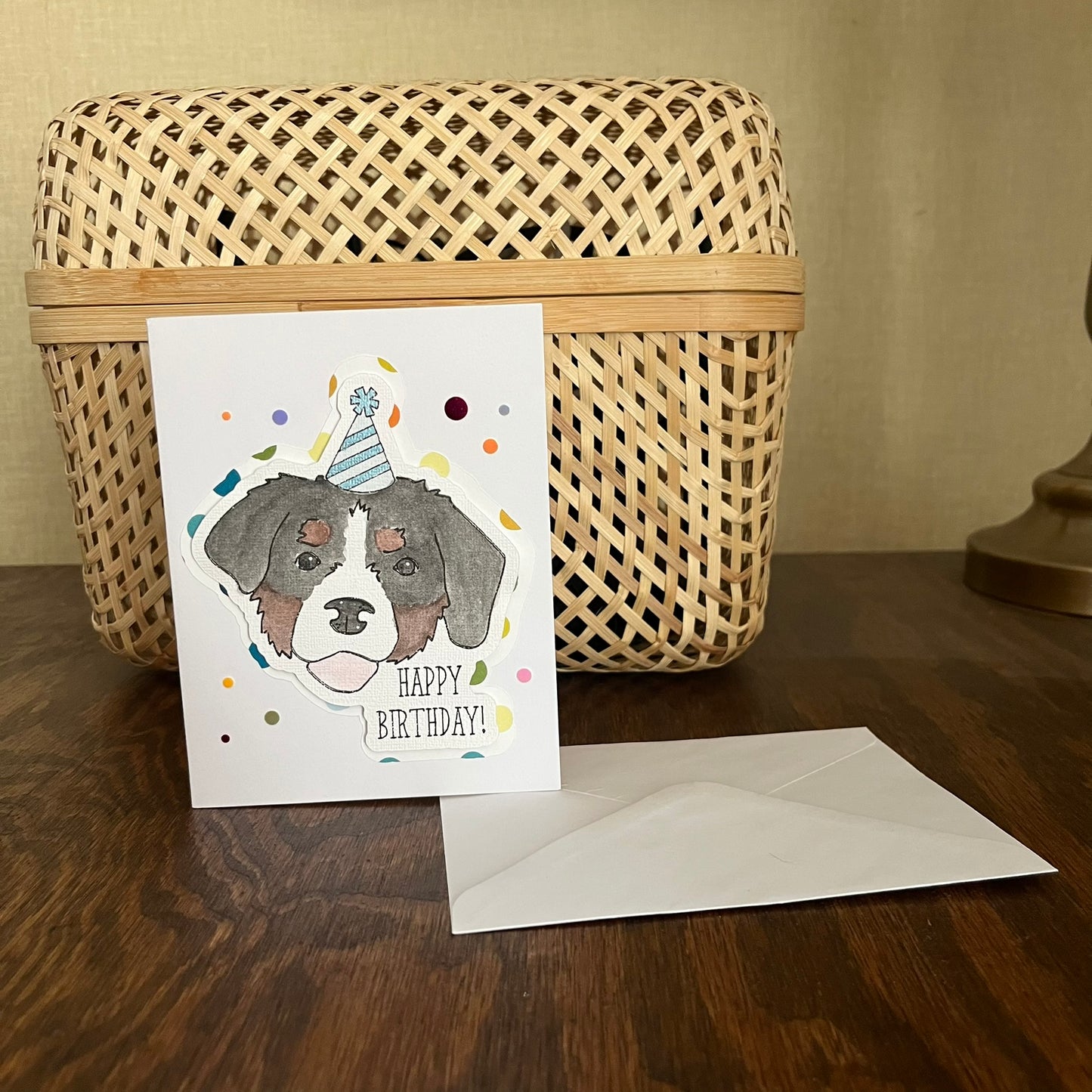 Bernese Mountain Dog Birthday Card