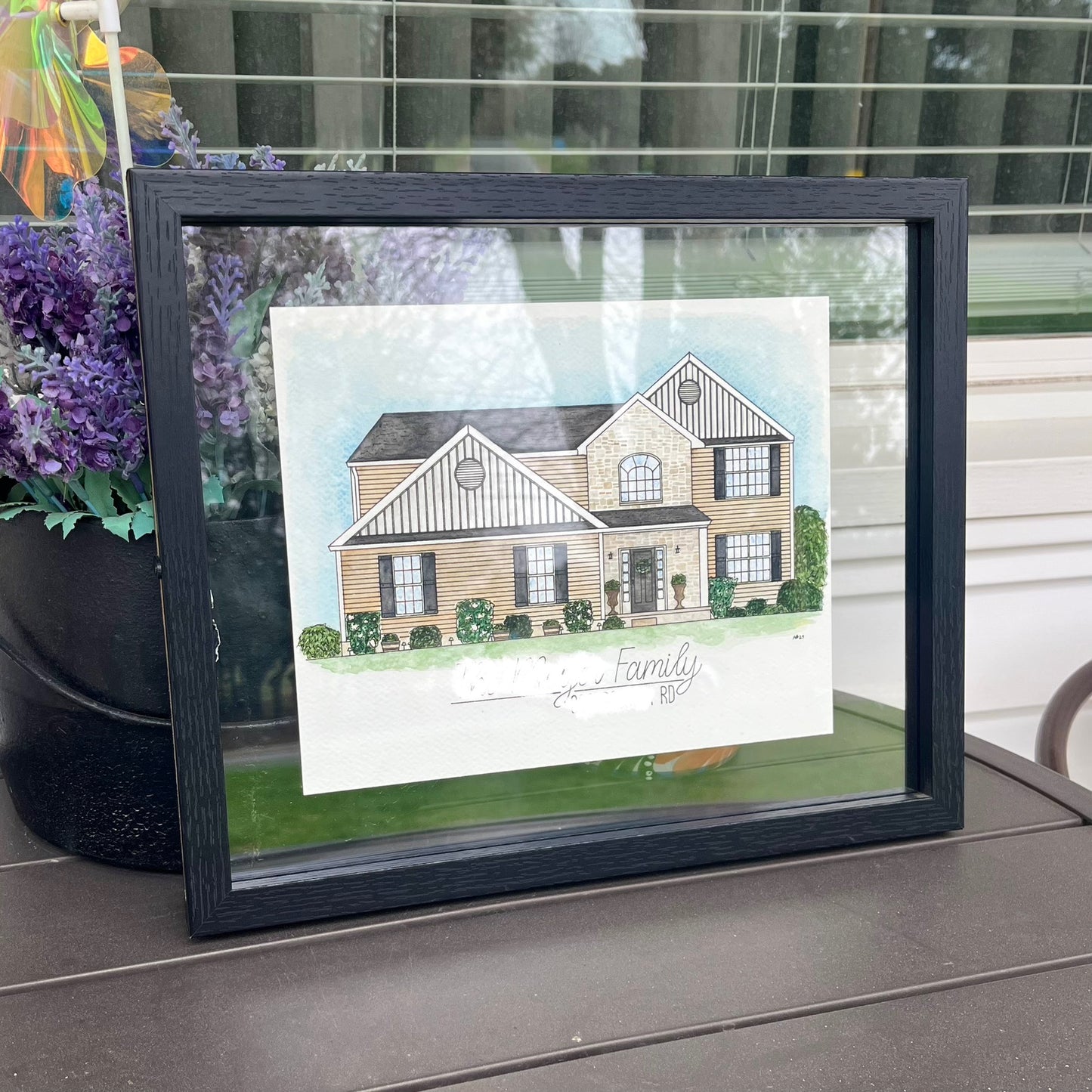 Custom House Watercolor Painting