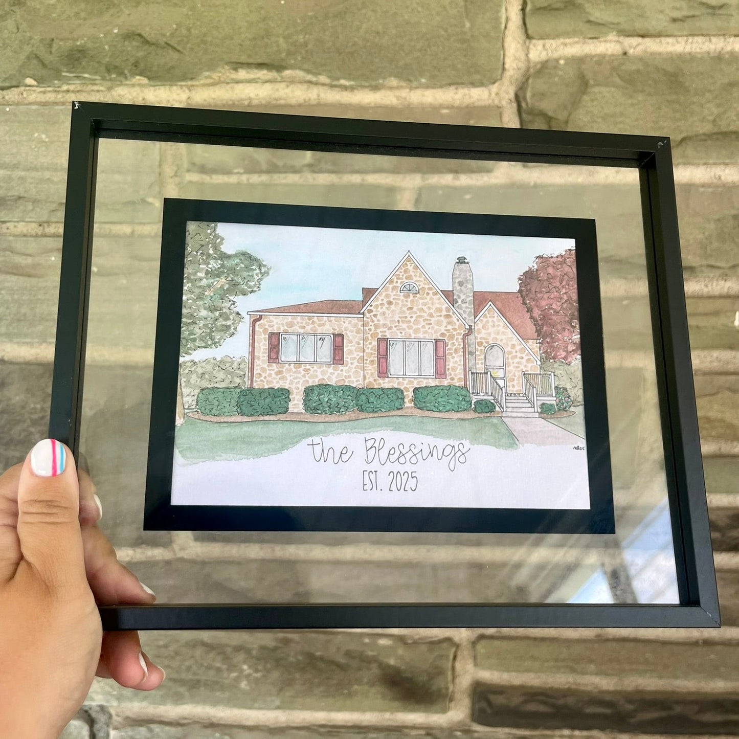 Custom House Watercolor Painting