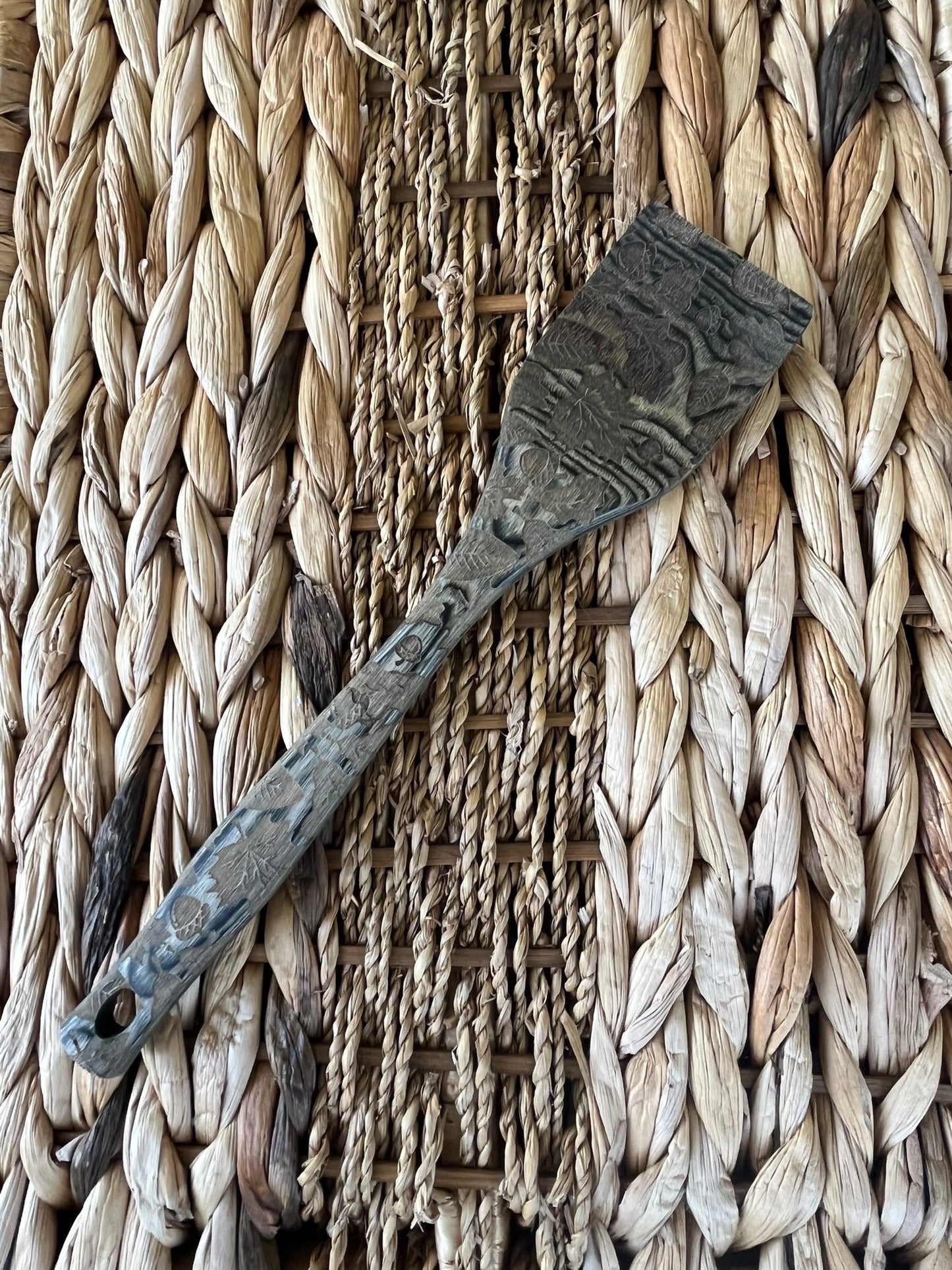 Pakka Wood Fall Leaf Engraved Spoon