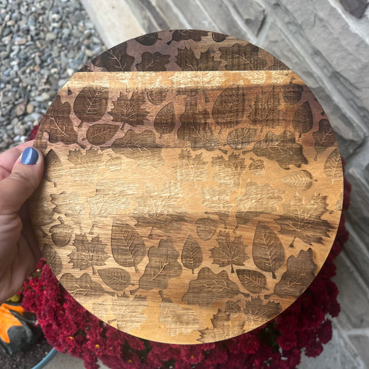 Fall Leaves Engraved Charcuterie Board