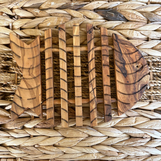 Olive Wood Fish Charcuterie Board