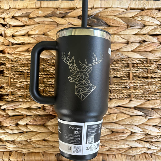Deer Engraved Hydroflask Tumbler