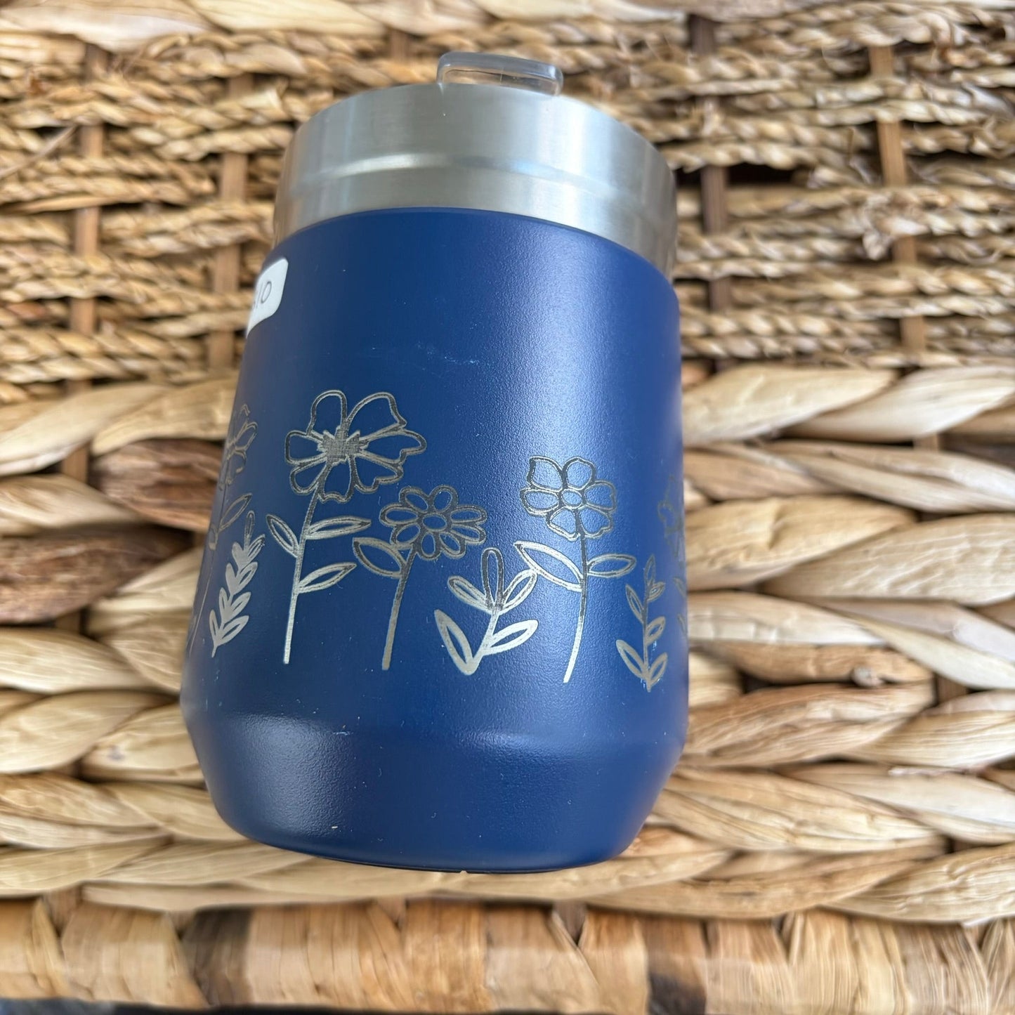 Flower Engraved Stanley Tumbler