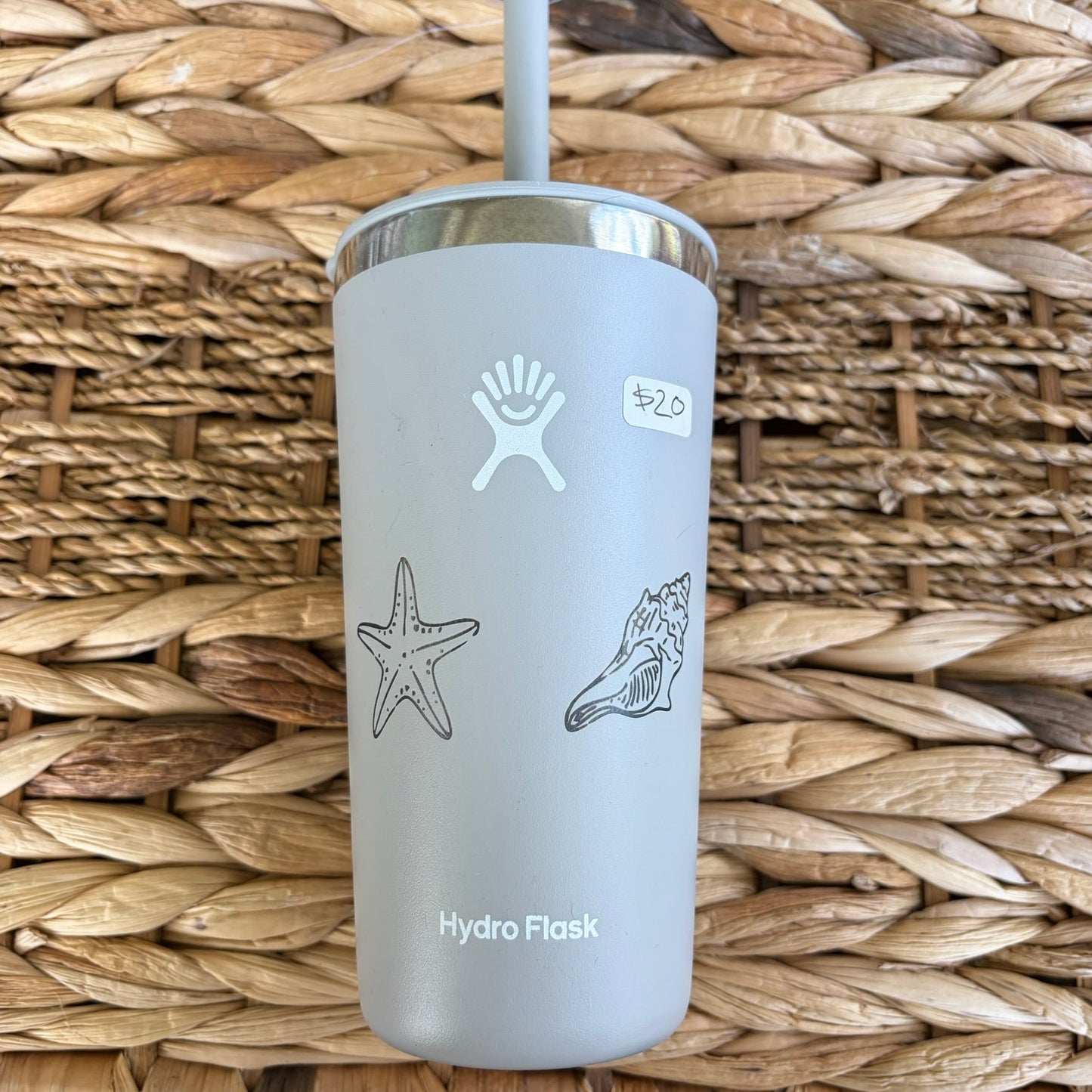 Sea Shell Engraved Hydroflask Tumbler
