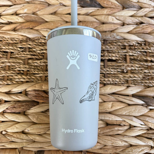 Sea Shell Engraved Hydroflask Tumbler