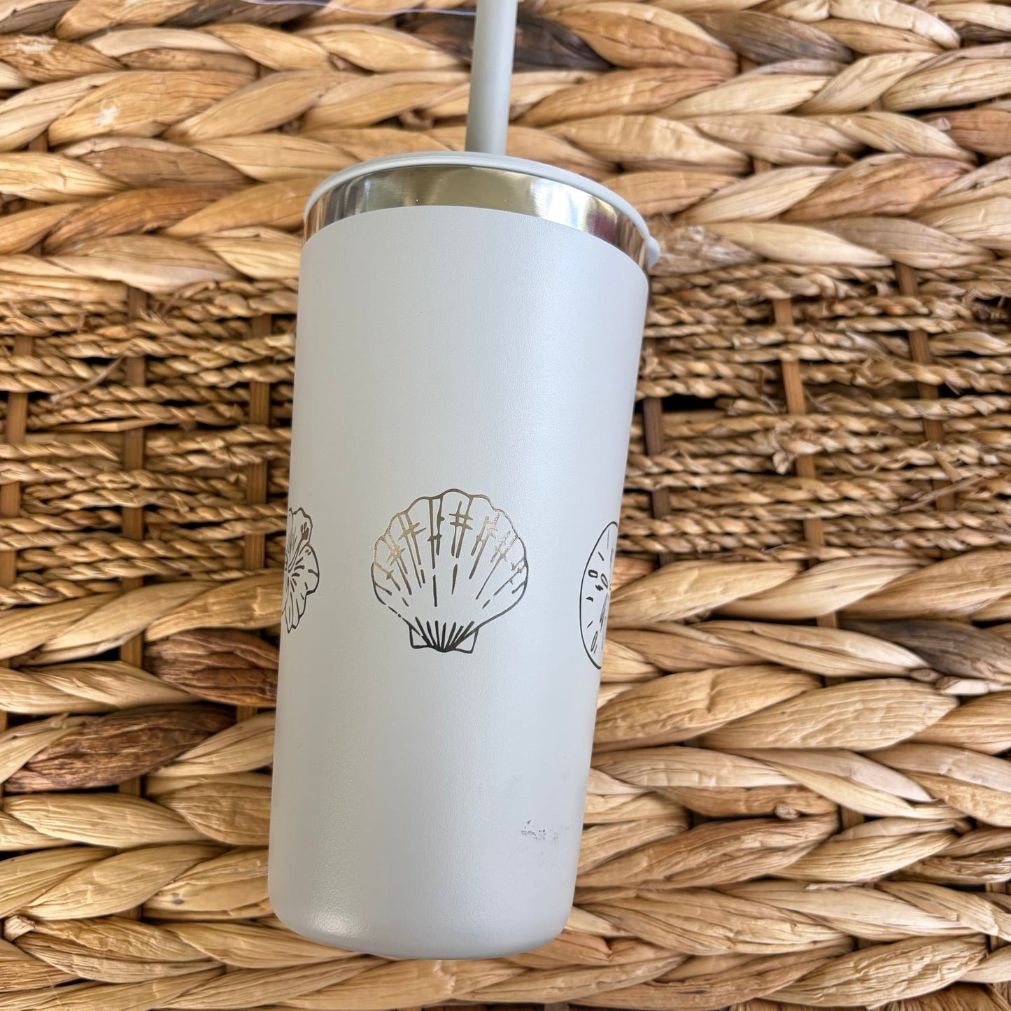 Sea Shell Engraved Hydroflask Tumbler
