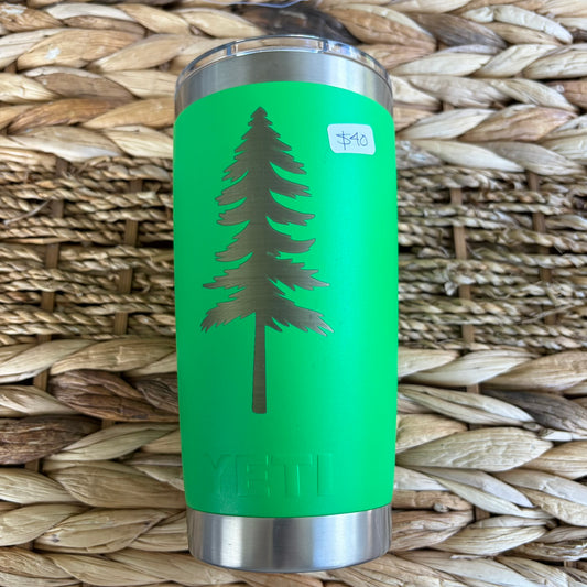 Pine Tree Engraved Yeti Tumbler