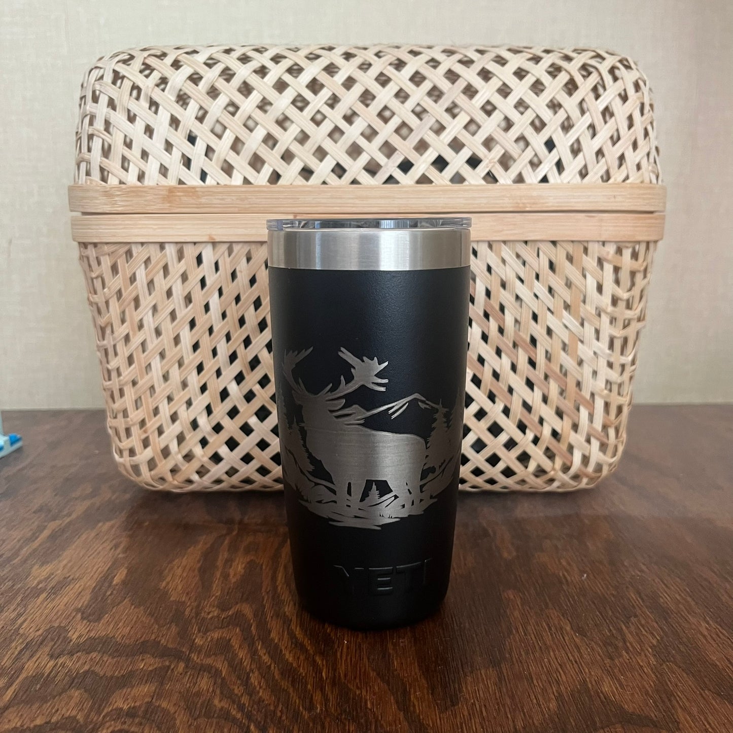 Black 10oz. Yeti Rambler Deer Tumbler