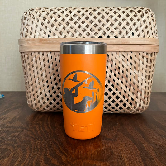 King Crab Orange 10oz. Yeti Rambler Hunting Tumbler
