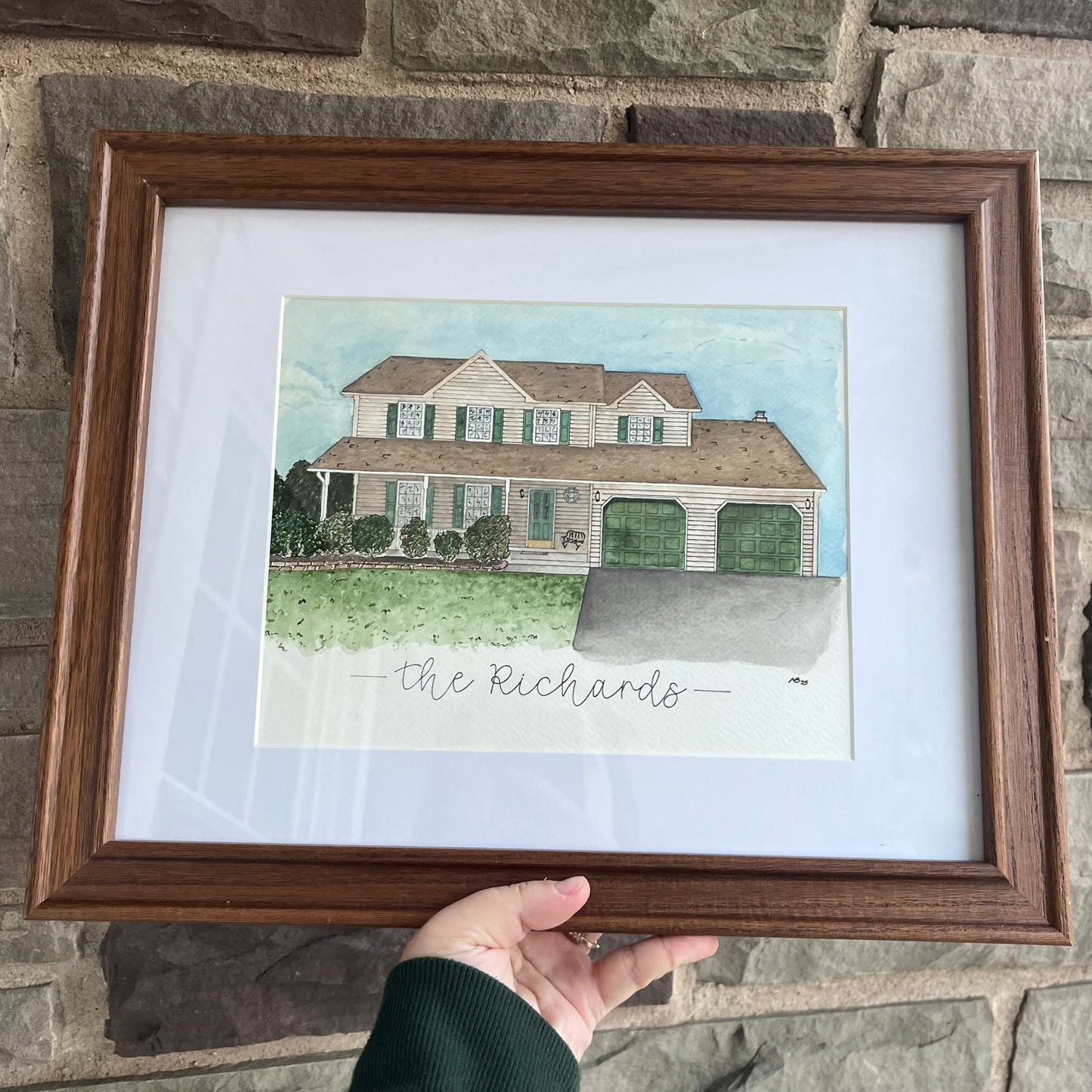 Custom House Watercolor Painting