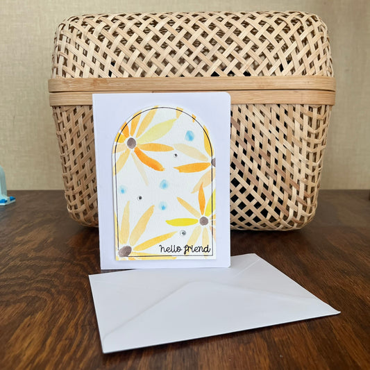 Hello Friend Flower Card