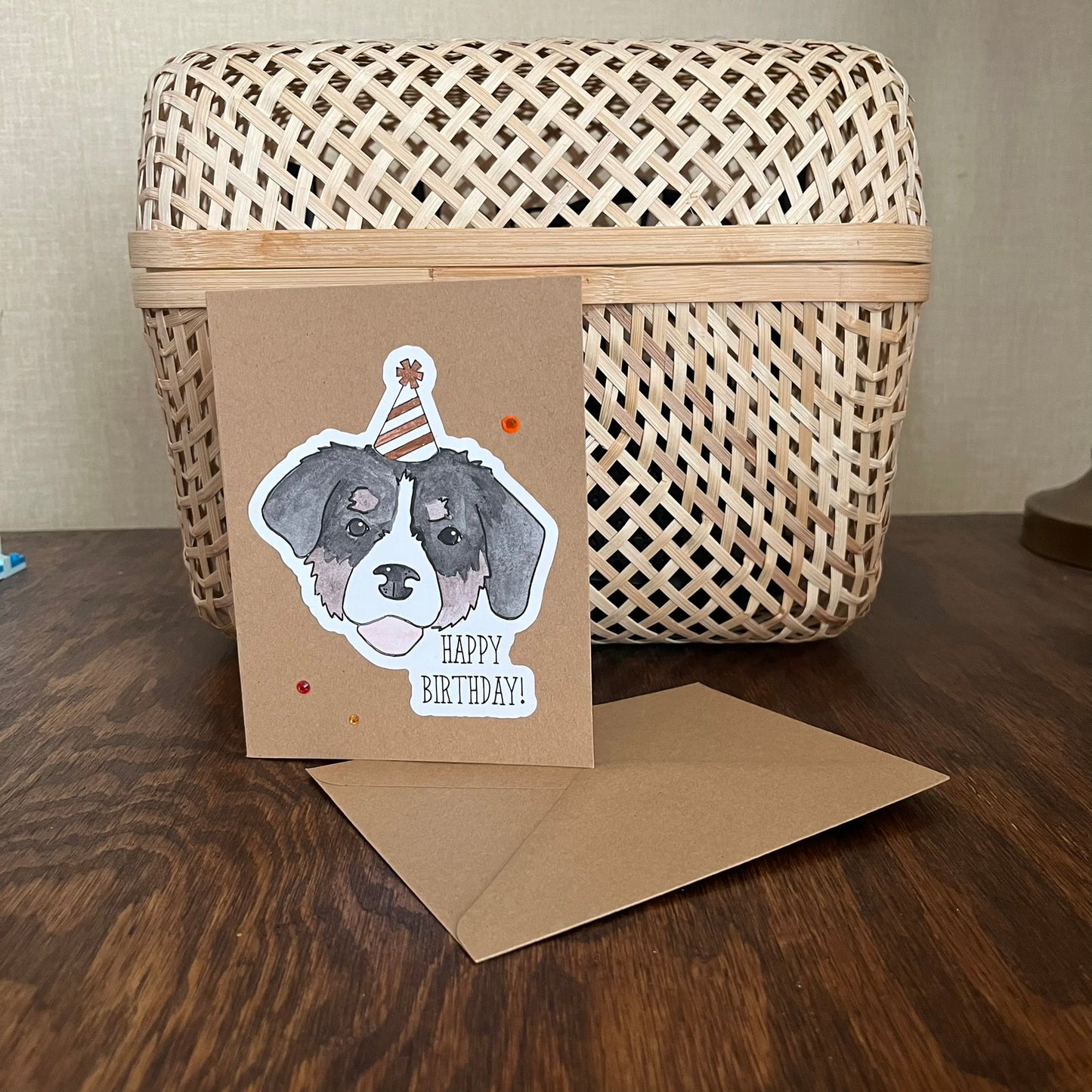 Bernese Mountain Dog Birthday Card