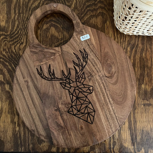 Geometric Deer Charcuterie Board