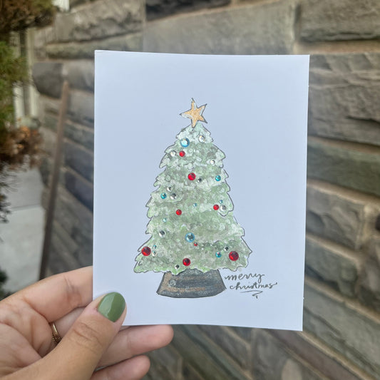 Embellished Christmas Tree Card